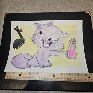 Disney's Yzma Emperors New Groove Inspired Watercolor Original Painting 7" X 10"